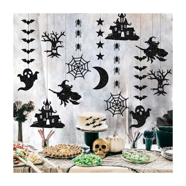 12-delt Halloween hengende dekorasjonssett
