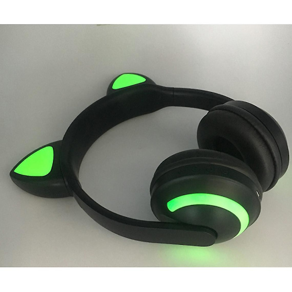 Bluetooth Stereo Kattöron Blinkande Ljus Lysande Kattöron Öronproppar Hörlurar Öronproppar LED-ljus