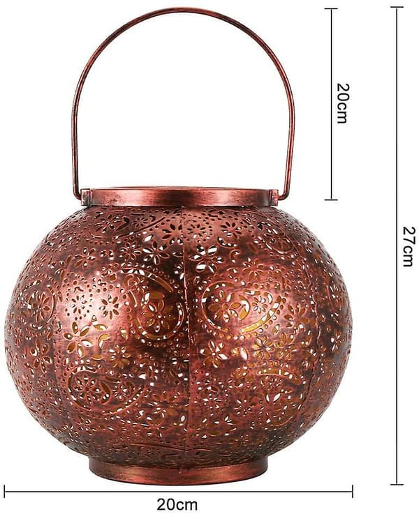 20cm Solcellslykta, Trädgårdslykta Solcellsladdad Vattentät Ip65, Solcells