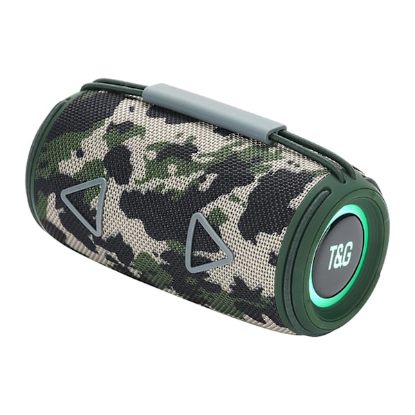 Bluetooth-högtalare utomhus bärbar ridning cylinder färgglatt ljus handhållen subwoofer gåva högtalare utförsäljning（Kamouflage）