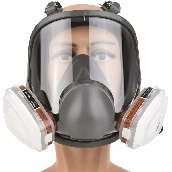 GTA Återanvändbar Full Protection Respirator 16 in 1 Organic Vapor Respirator Mask för målning, polering, svetsning och annan arbetssäkerhet