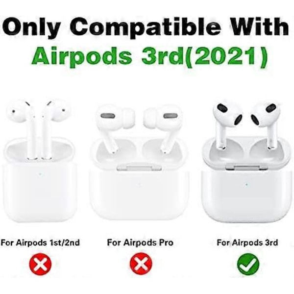 Gkv Fodral för Airpods 3, Airpod 3 (2021) Skal, Cartoon Rolig Kul Kawaii Söt Unik 3D Flickig Design Air Pods 3:e Generationen Silikonfodral för