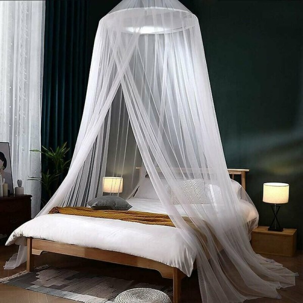Sengemyggenet, stort myggenet til seng, baldakinmyggenet til enkeltseng eller dobbeltseng, baldakinmyggenet velegnet som insektbeskyttelse (XL)