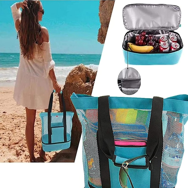 Dww-Picnic Termisk Isolering Cool Strandtaske til Udflugt Picnic Camping Isolering Ispose Frokostpose Strandtaske