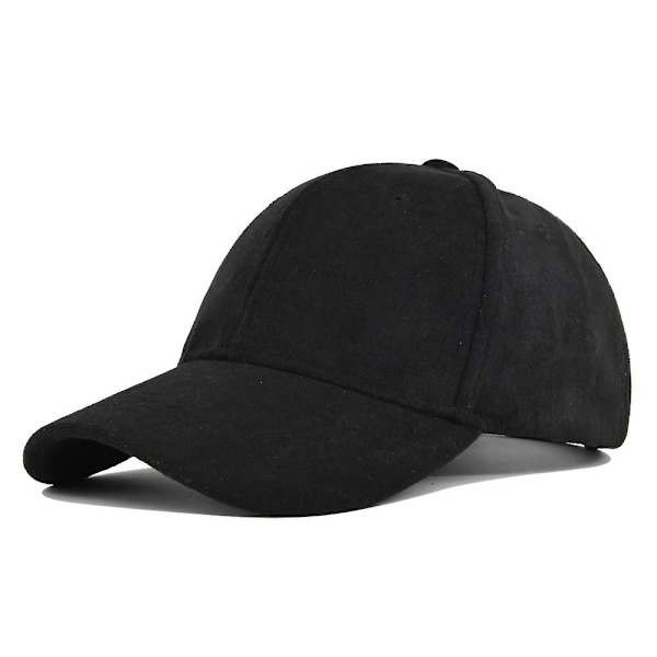 Mocka enfärgad mjuk keps i baseballstil, enkel lammullskeps, keps för utomhussporter, keps med böjd skärm och solskydd