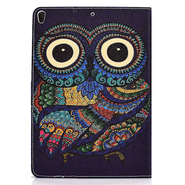 Kuviollinen PU-nahkainen suojakuori [Lompakkoteline] iPad Pro 10,5 tuuman (2017)/(2019)（Tyyli B iPad Pro 10,5 tuuman (20，Monivärinen, Pöllö）