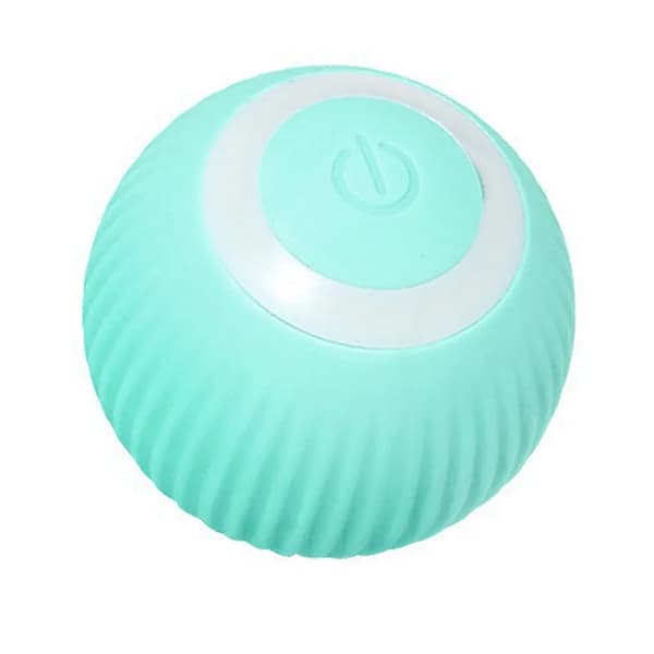 Interaktivt kattelegetøj med LED-lys, USB, 4,3 cm, blå