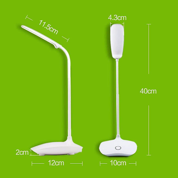 Skrivebordslampe Øjenbeskyttelse Led Lampe Fleksibel Sengebordslampe Led Læselampe Hvid