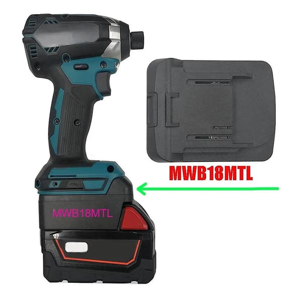 Adapter MWB18MTL för batteri för batteriadapter (svart)