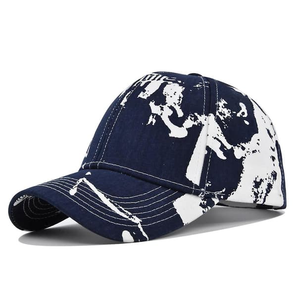 Ny Tie-dye Baseball Cap Tryckt Peaked Cap Par Sol Visir Solhatt Engelsk Bokstav Kamouflagehatt