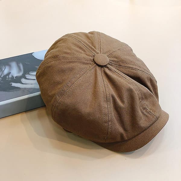 Herringbone Baker Boy Cabbie Flat Hat Retro Newsboy Cap för män