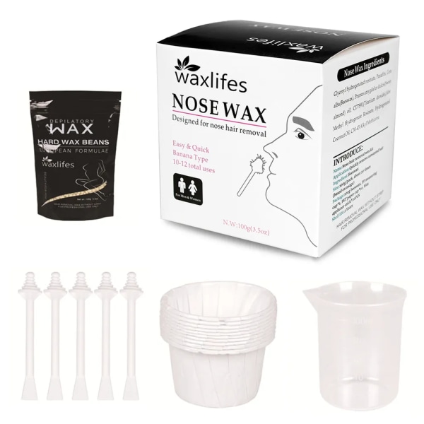 Näshårborttagning Näsvax Applikator Wax Bean Kit Unisex