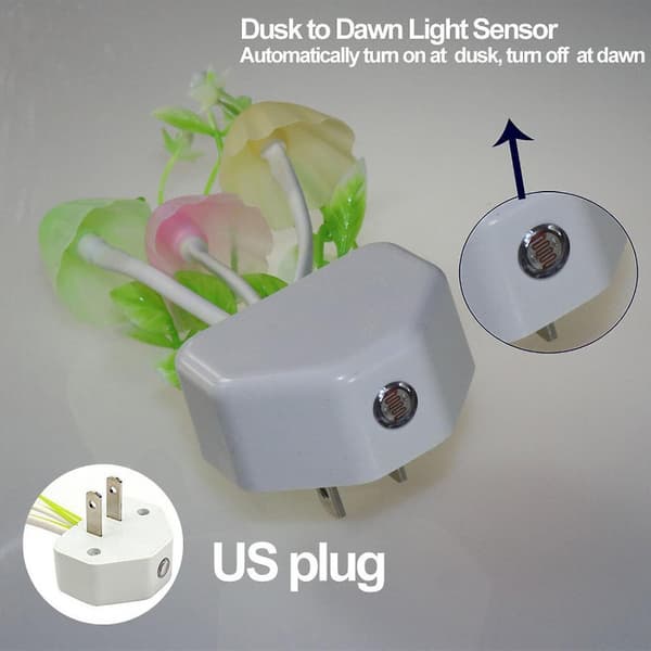 2-pack LED-sensor nattlampa plug-in nattlampa