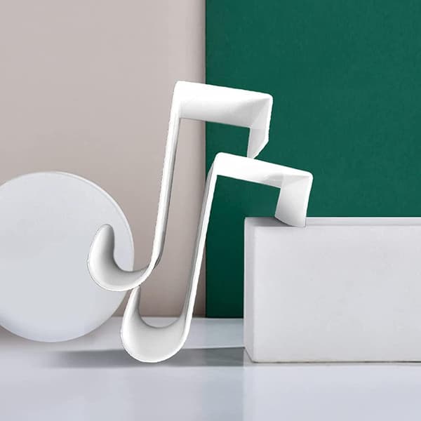 2-pack överdörrskrok, vit, W, 2-pack