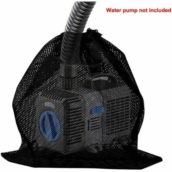 2 Pack Pond Pump Barrier Bag Teollinen suodatinverkko biologiselle lampisuodattimelle musta (musta)