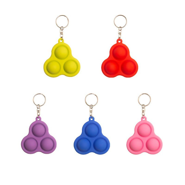 Mini Simple Dimple -leluavainperä - vihreä, violetti ja pinkki, helppo kuljettaa ja pelata (kolmio, vihreä)