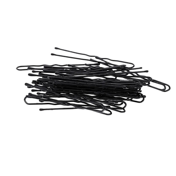 50 st fina hårklämmor U-formade klämmor BobbyPin svart metall