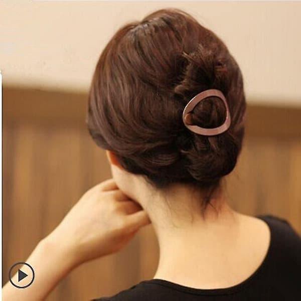 2 st Barrette Ponytail Hållare Klämma, Set med 2 st - Svart, Brun