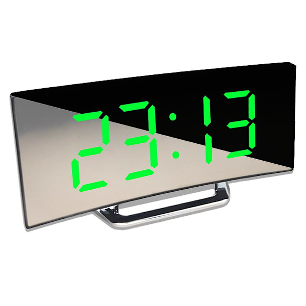 Skrivbordsbord Kurvad Led-skärm Klockor（Grön）