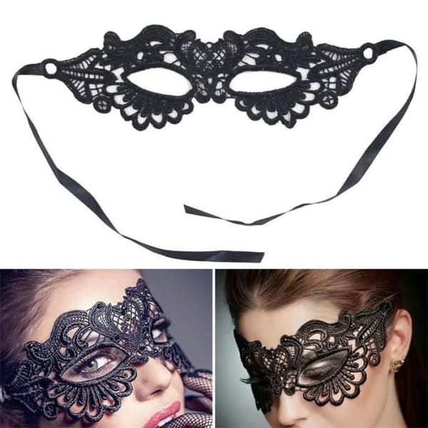 stykke - Halloween, juledekorasjon - Blondemaske for kvinner - Prinsesse øyemaske, sexy balltilbehør - BEMSM