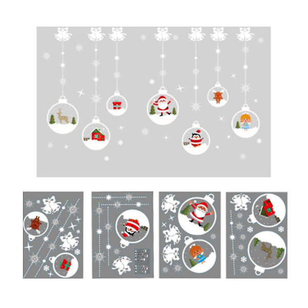 Christmas Window Glass Decoration Stickers Merry Christmas Removable Dress Up DIY Wall Stickers Decals