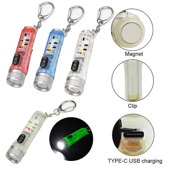 Mini taskulamppu Ulko taskulamppu Led Kannettava taskulamppu Led taskulamppu Vaellus taskulamppu Taskulamppu Usb Ladattava Kotitalous taskulamppu Leirintä