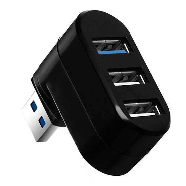 Premium 3-portars Abs Mini USB 3.0 Hub kan rotera 90/180 USB Hub Creative Hub