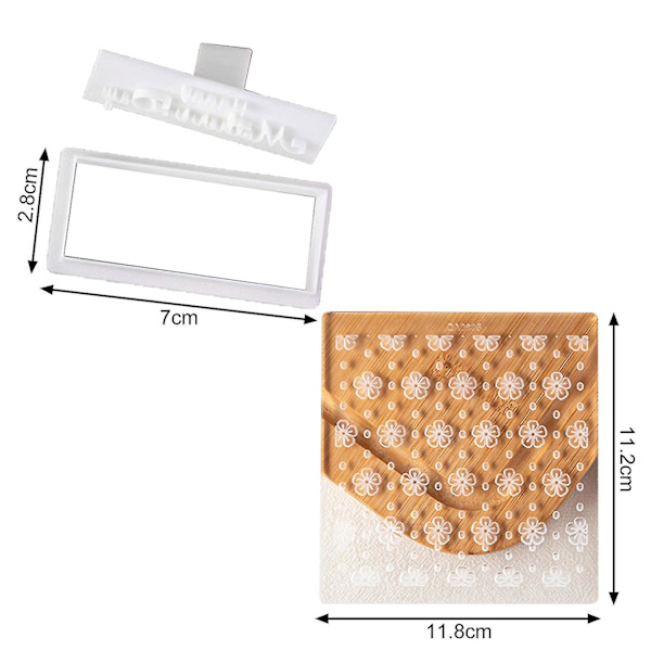 Flersidig kexform Mors dag tema plast DIY hantverk 3D prägling bakverk form festtillbehör（A）