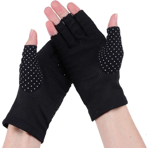Ultratunna anti-halk anti-UV handskar för utomhusträning-cykling, bergsklättring, ridning-grå