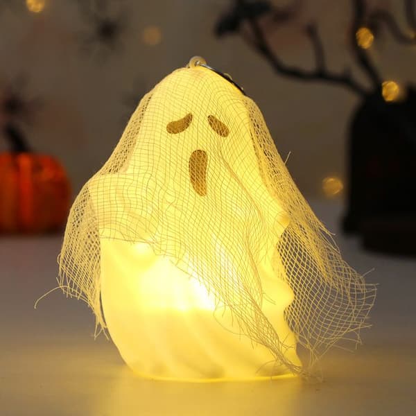 Sett med 4 rampete spøkelsespendler, Halloween-dekorasjon, festtilbehør