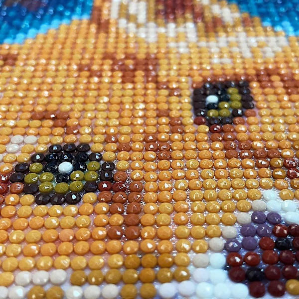Fox Diamantmålning Kit för Vuxna och Nybörjare 5D Full Rund Djur Diamantkonst Kit Blommor Diamantmålning Kit Fox Pi