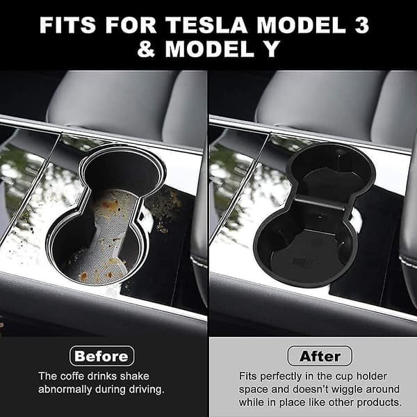 Keskikonsolin silikoninen mukinpidike Tesla Model 3 Model Y -vesimaljan pidike lahja