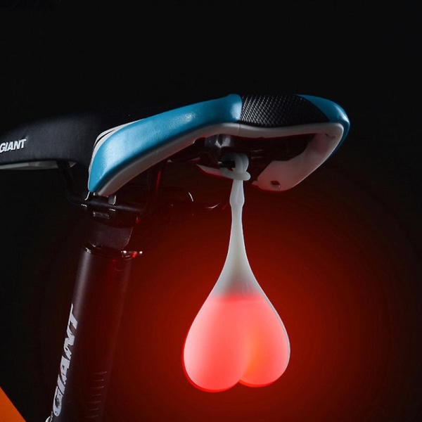 Cykelbakljus självlysande testikelvarningsljus, nattlampa, silikonljus cykeltillbehör cykling Gearred