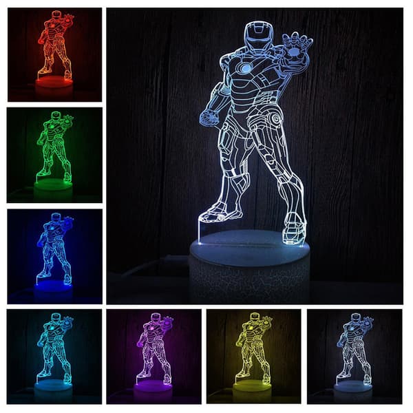 3D Illusion Lampe Anime Karakter 3D LED Natlys