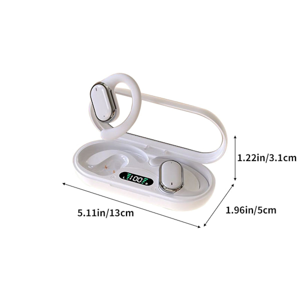 Stilful Bluetooth 5.3 Earhook Nyhed Med Høj Lydkvalitet Komfortabel Fitness Lang Batterilevetid Smart Display Og Universal Privat Tilstand
