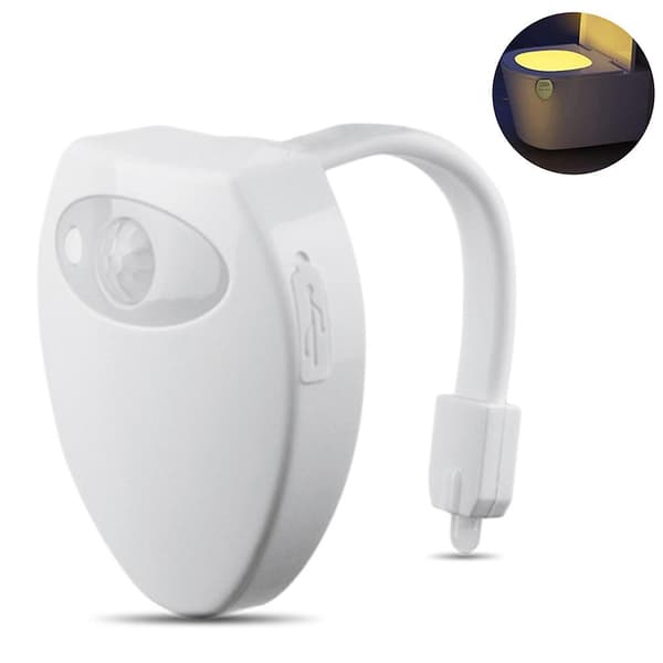 Induktionslampe | Genopladelig toiletsensorlys - 8 farver