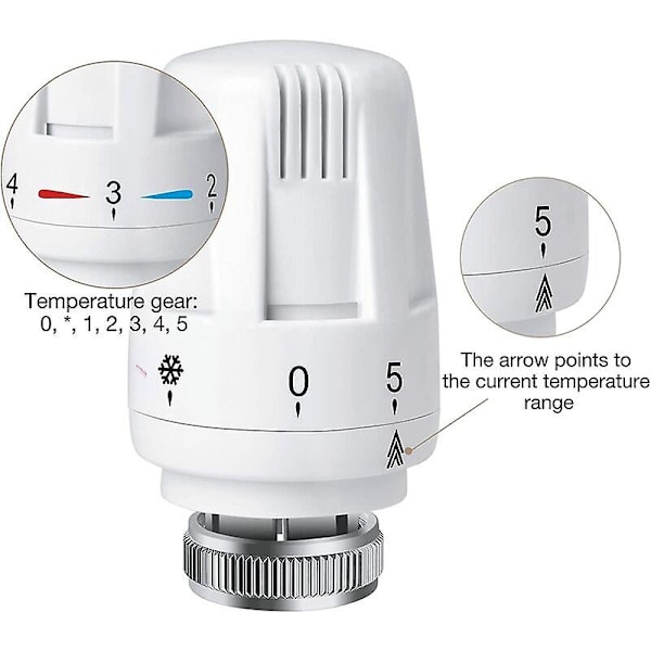 MSBD 4 kpl PCS termostaattinen patteriventtiili, TRV M30 x 1,5 patteritermostaatti, termostaattinen patteriventtiili, patteriventtiilit kotiin ja toimistoon
