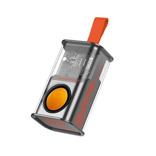 Transparent Mecha Trådlös Bluetooth-högtalare Färgglad Bärbar Liten Högtalare Utomhus Subwoofer（Mörkgrå）