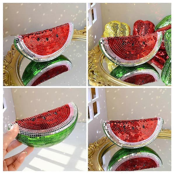 Vandmelon-pynt i plastdesign til festdekoration og juleudstilling