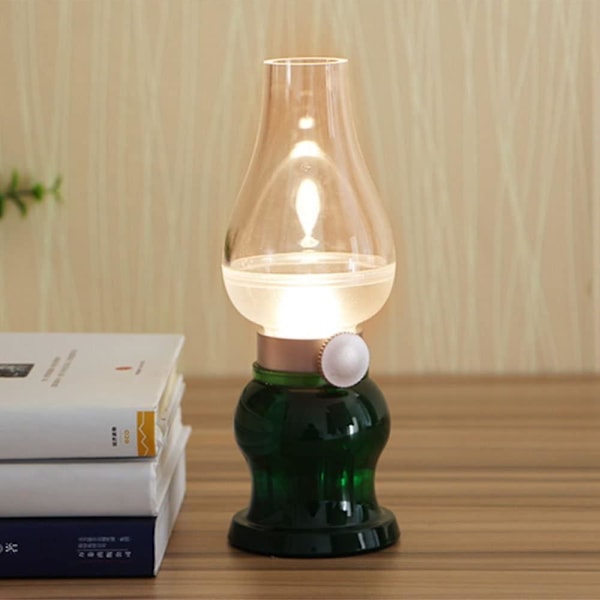 Kreativ vintage nostalgi stil kontroll sängbord liten natt fotogenlampa inomhus utomhus
