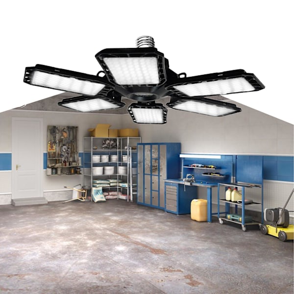 LED Garage Lights, Deformerbare LED Garage Loftslamper med Justerbare Paneller（C）