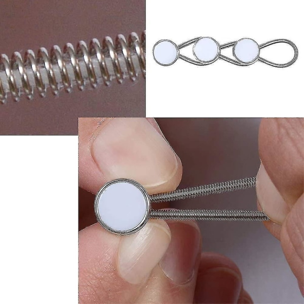 Krageförlängare -vit metall krageförlängare/elastiska knappförlängare/klänningskjortförlängare