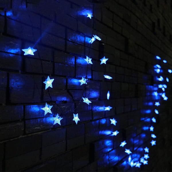 Utendørs solcelledlysslynge 30ft 50led stjernelyslysslynge for romdekorasjon hage