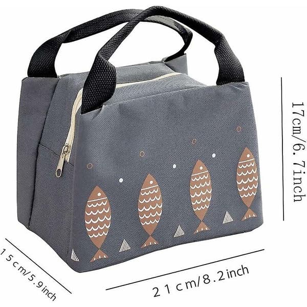 Lunsjpose Lunsjpose Barnehage Isolerte Lunsjkjølerpose Vanntett Tote Bag For Menn Og Kvinner 21 X 17 X 15cm (mørk grå)