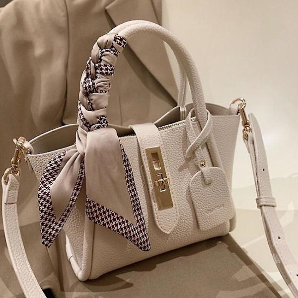 2022 Renfarvet blød læder crossbody taske til kvinder efterår ny casual firkantet håndtaske enkel mode kvindelig rejse casual tote