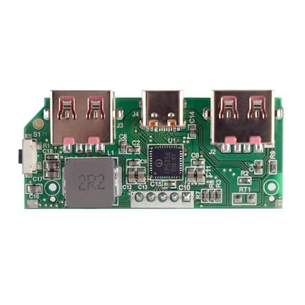 5V 3A litiumbatteri digital display hurtiglading modul IP5356 TYPE-C Micro-USB QC3.0 2.0 PD3.0 PD2.0//（Grønn）