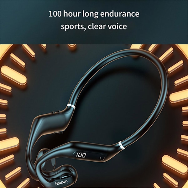 HIFI ANC Benledning Trådlösa Hörlurar Uppgradering Bluetooth 5.3 Benledning Headset Stereo Hörlurar Sport Maximal Komfort（BK）