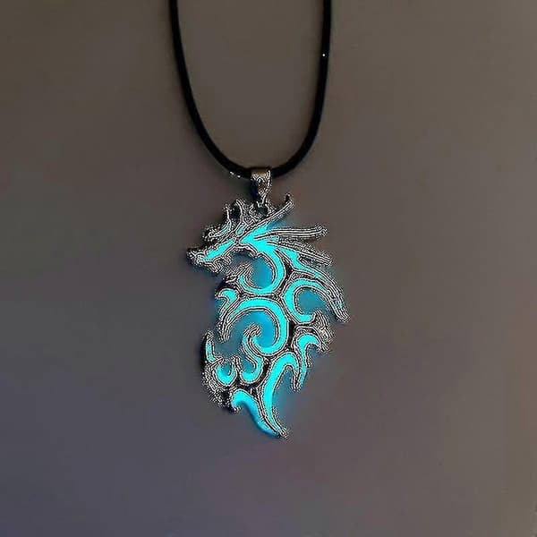 Lysande Halsband Lysande Fluorescerande Silverpläterad Lysande Herr- och Damhalsband