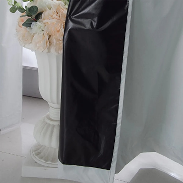 Vattentäta Voile Utomhusgardiner - 1 Styck 137 * 213 cm Ringgardin Vit Transparent Utomhusgardin med 1 Band för Balkong/Terrass