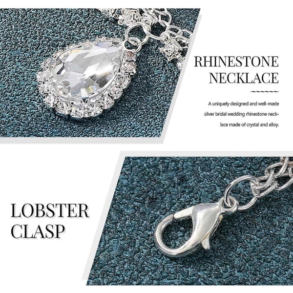 Silver Rhinestone Bridal Pannband med Strass - Brud och brudtärna håraccessoarer